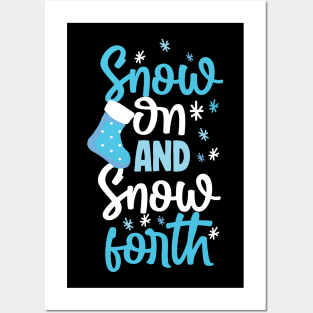 Christmas snow snowman gift Posters and Art